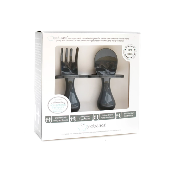Grabease Spoon and Fork - Grey