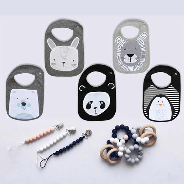 DROOL BIB // MONOCHROME - PENGUIN