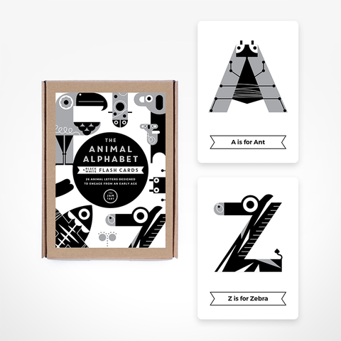 ALPHABET FLASH CARDS // BLACK & WHITE