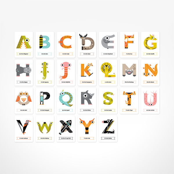 ALPHABET FLASH CARDS // COLOURS