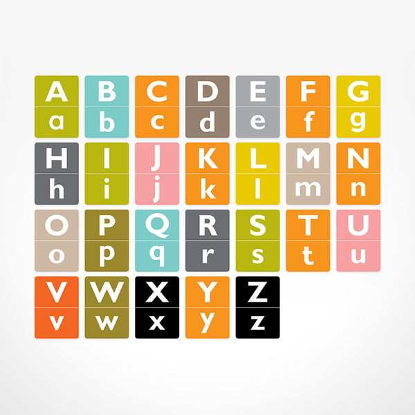 ALPHABET FLASH CARDS // COLOURS