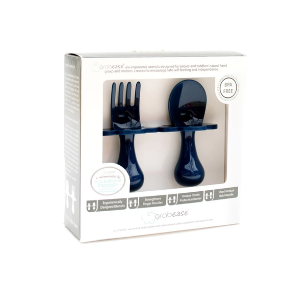 Grabease Spoon and Fork - Navy