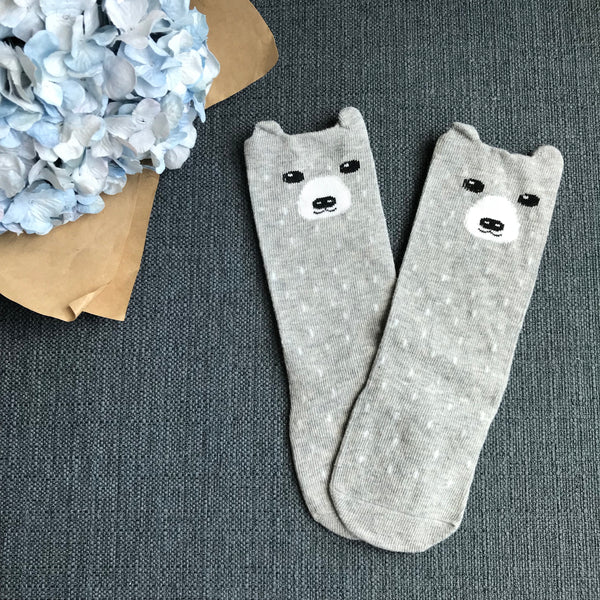 KNEE-LENGTH SOCKS // GREY BEARIE