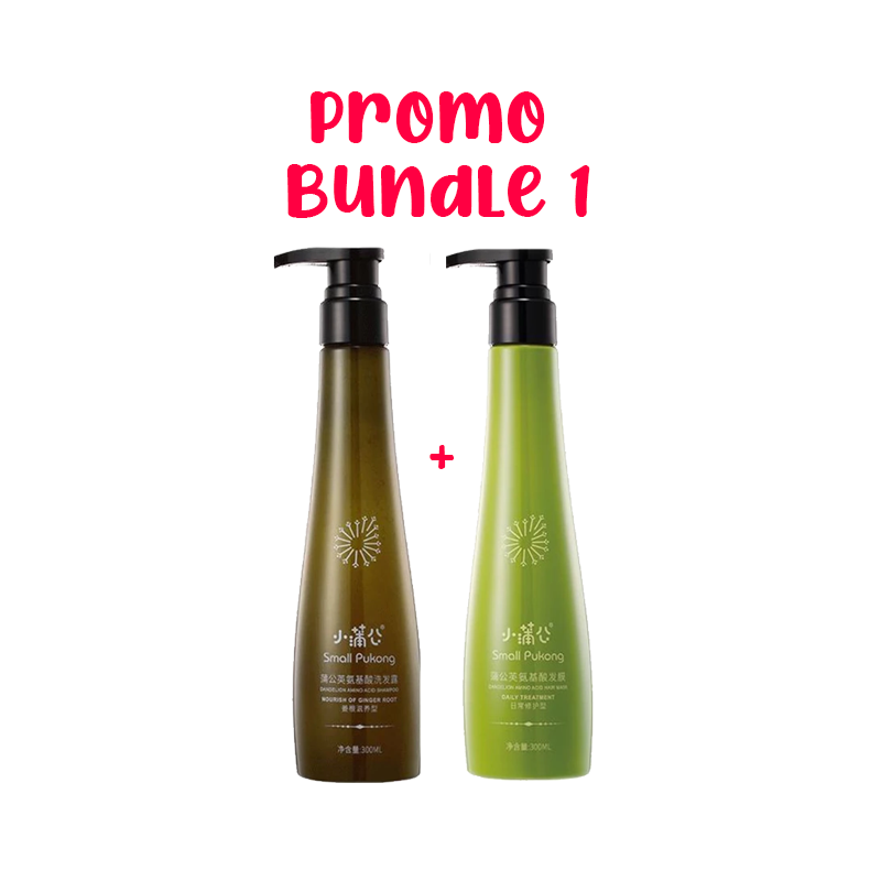 SMALL PUKONG BUNDLE 1 // GINGER ROOT SHAMPOO + DAILY TREATMENT HAIR MASK