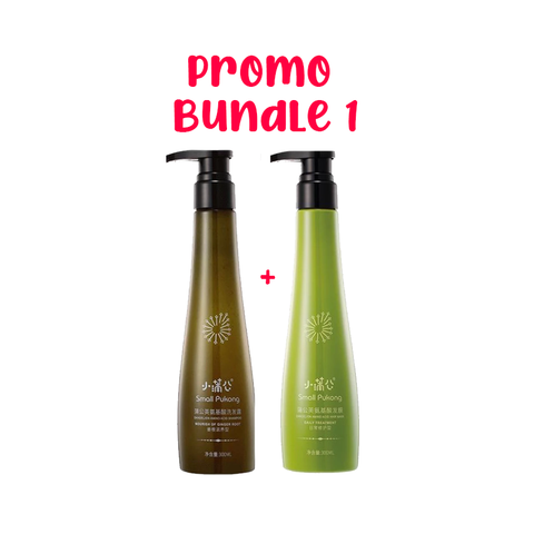 SMALL PUKONG BUNDLE 1 // GINGER ROOT SHAMPOO + DAILY TREATMENT HAIR MASK