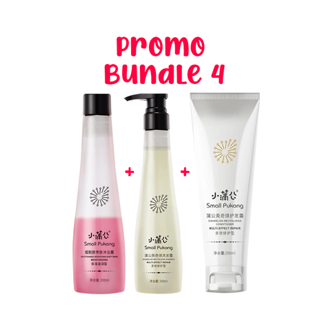 SMALL PUKONG BUNDLE 4 // 5-IN-1 SHAMPOO + 2-IN-1 BODY WASH + REVITALISING CONDITIONER