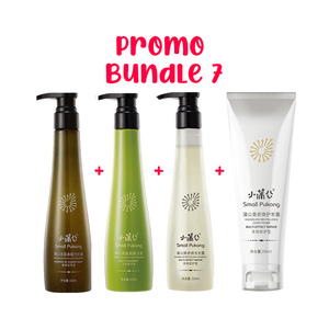 SMALL PUKONG BUNDLE 7 // GINGER ROOT SHAMPOO + DAILY TREATMENT HAIR MASK + 5-IN-1 SHAMPOO + REVITALISING CONDITIONER