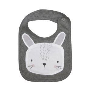 DROOL BIB // MONOCHROME - RABBIT