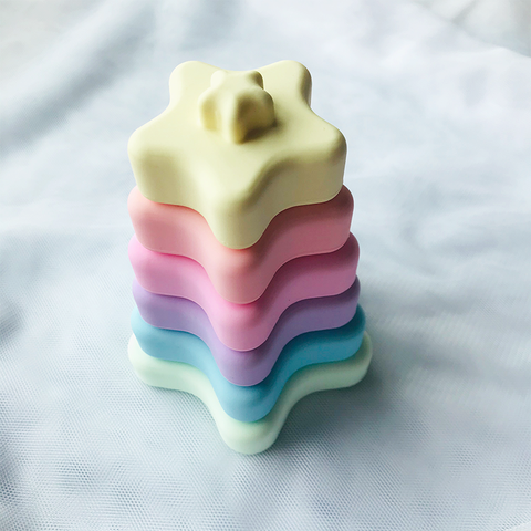 SILICONE STACKER // STAR - RAINBOW