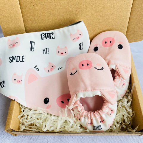 GIFT SET // LITTLE PIGGY (BIB x MINI SHOES)