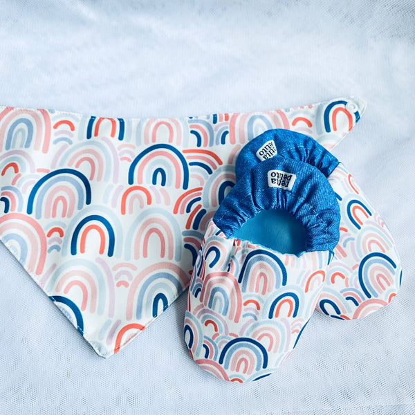 GIFT SET // RAINBOW DENIM (BIB x MINI SHOES)
