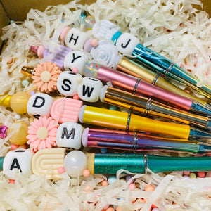 GIFTS // CUSTOM INITIAL PENS (RAINBOWS & FLEURS)